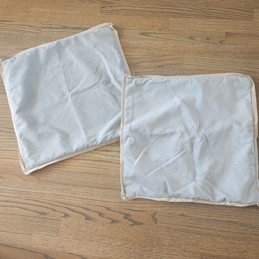 Wamsutta Pillow Covers 18x18 Ice Blue Velvet